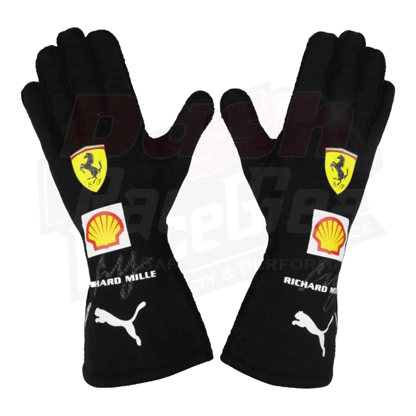 2021 Charles Leclerc Richard Mille Scuderia Ferrari Formula 1 Gloves - XLarge | DASH RACEGEAR
