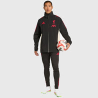LFC Adidas 25/26 Domestic Rain Jacket Jacket unisex detail view 5 | Dash Racegear — Black fleece rain jacket from Liverpool FC’s 2025/26 Adidas domestic range