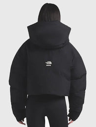 The North Face x Skims Insulated Shell Jacket Jacket unisex detail view 3 | Dash Racegear — The North Face x SKIMS Women’s 2025 Black Insulated Puffer Jacket in black with glossy finish, ideal for outdoor layering.