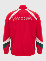 Welsh Rugby Union 2026/27 Anthem Jacket Jacket unisex detail view 2 | Dash Racegear — Red Welsh Rugby Union 2026/27 zip-up anthem jacket crafted for lightweight comfort and versatile casual fashion.