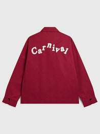 Carnival Golf x Disney Mickey Jacket Jacket unisex detail view 2 | Dash Racegear — Red Disney Mickey x Carnival Golf zip-up jacket featuring a comfortable unisex fit and timeless casual appeal.