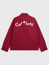 Carnival Golf x Disney Mickey Jacket Jacket unisex detail view 2 | Dash Racegear — Red Disney Mickey x Carnival Golf zip-up jacket featuring a comfortable unisex fit and timeless casual appeal.