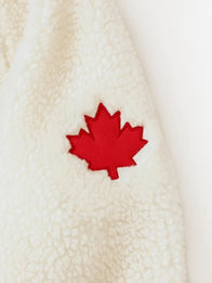 Province of Canada x Heated Rivalry Fleece Jacket Jacket unisex detail view 4 | Dash Racegear — Cozy cream sherpa fleece jacket with relaxed unisex fit and premium winter streetwear vibe