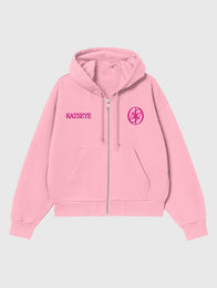 Katseye Desert Zip-up Hoodie Hoodie unisex detail view 3 | Dash Racegear — Zip-up fleece hoodie designed with Katseye Pink Desert inspiration for effortless casual style and lasting comfort.