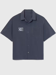 Lacoste x Alpine Poplin Shirt Shirt unisex detail view 3 | Dash Racegear — The 2026 Lacoste x Alpine Shirt blends breathable poplin fabric, comfortable styling, and a sleek motorsport-inspired aesthetic.