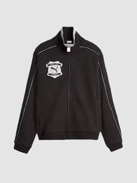 PUMA x SINCLAIR T7 Track Jacket Jacket unisex front product view | Dash Racegear — Unisex black T7 track jacket from PUMA x SINCLAIR 2026 featuring a sleek sporty design and modern streetwear appeal.