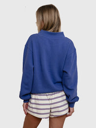 Parke Americana Varsity Mockneck Fashion Apparel unisex detail view 3 | Dash Racegear — Back image of 2026 Parke Americana Varsity Mockneck Blue