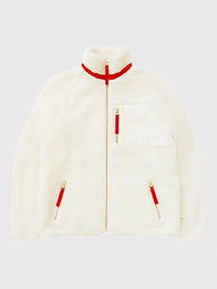Province of Canada x Heated Rivalry Fleece Jacket Jacket unisex front product view | Dash Racegear — Cream sherpa fleece jacket by Province of Canada x Heated Rivalry 2026 with cozy unisex fit