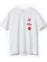 TAG Heuer x Team Ikuzawa Organic T-Shirt Shirt unisex front product view | Dash Racegear — White TAG Heuer x Team Ikuzawa 2026 organic cotton T-shirt crafted for soft comfort and versatile casual fashion.