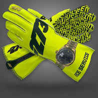 -273 x RACE SERVICE FLUO YELLOW Asymmetric - Glove | DASH RACEGEAR