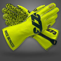 -273 x RACE SERVICE FLUO YELLOW Asymmetric - Glove | DASH RACEGEAR