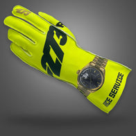 -273 x RACE SERVICE FLUO YELLOW Asymmetric - Glove | DASH RACEGEAR
