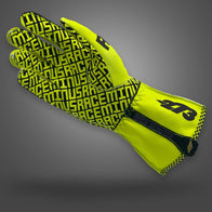 -273 x RACE SERVICE FLUO YELLOW Asymmetric - Glove | DASH RACEGEAR