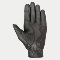 Alpinestars Crazy Eight Gloves, Motorcycle Gloves, Black, palm view showing reinforced leather construction, textured grip panels on palm and thumb, and embossed branding on the wrist cuff