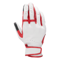 Alpinestars Dyno Leather Gloves, Motorcycle Gloves, Ecru and Ruby Red, perforated leather construction, accordion panels on fingers, adjustable wrist strap, covered knuckle protection