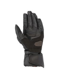 Alpinestars Stella SP-8 V3 Women's Motorcycle Gloves, black leather palm view with reinforced grip and perforated cuff.