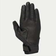 Alpinestars Women Stella C1 Windstopper V2 Gloves, Black, palm view featuring full-grain leather reinforcements and touchscreen compatible index fingertip, hook and loop cuff closure, sleek urban riding design