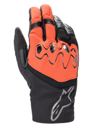 Alpinestars Hyde XT Drystar® XF Gloves, Motorcycle Touring Gloves, Fire Red and Black, featuring protective viscoelastic knuckles, Alpinestars logo on the cuff, and waterproof textile and leather construction.