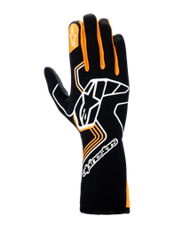 Alpinestars Tech-1 Race V4 Gloves - Black/Orange Fluo