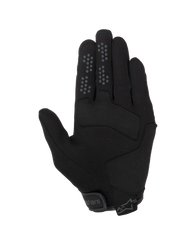 Alpinestars Chrome V2 Gloves, Urban Motorcycle Gloves, Black Asphalt, palm view featuring synthetic suede construction, silicone grip dots on index and middle fingers, and adjustable hook and loop cuff closure.
