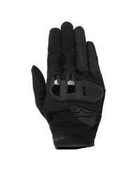 Alpinestars Chrome V2 Gloves, Motorcycle Riding Gloves, Black Asphalt, featuring 3D soft TPU knuckle protection, stretch mesh ventilation panels, and accordion finger inserts, short cuff urban design