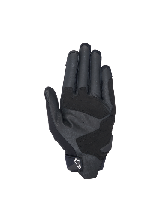 Alpinestars SP X 3 Gloves, black motorcycle racing gloves with perforated leather palm and synthetic overlays.