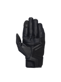 Alpinestars Celer V3 Gloves, black goat leather motorcycle road riding gloves with touchscreen index finger.