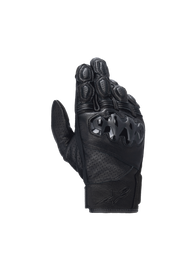 Alpinestars Celer V3 Gloves, black goat leather motorcycle racing gloves with hard PU knuckle protectors.