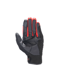 Alpinestars FQ20 SMX-1 Air V2 Monster Gloves, black and red leather motorcycle road gloves showing the palm grip.