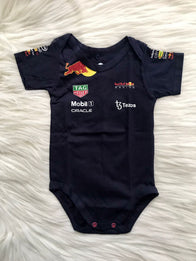 Red Bull Racing F1 Baby romper 100% cotton Black - baby romper image 4
