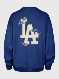 Stoney Clover Lane X ’47 Dodgers Patch Sweatshirt Sweatshirt unisex detail view 2 | Dash Racegear — Blue Dodgers patch-back sweatshirt by Stoney Clover Lane x '47, ideal for street style and comfort.
