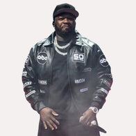 50 Cent Tottenham Hotspur Stadium Leather Jacket Leather Jacket unisex detail view 4 | Dash Racegear — 50 Cent Leather Jacket – Worn at Tottenham Hotspur Stadium