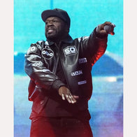 50 Cent Tottenham Hotspur Stadium Leather Jacket Leather Jacket unisex detail view 2 | Dash Racegear — 50 Cent Outerwear – Tottenham Stadium Leather Look