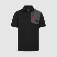 PORSCHE FW MENS UTILITY POLO - black