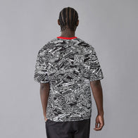 PORSCHE FW AOP OVERSIZED TEE - black