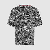 PORSCHE FW AOP OVERSIZED TEE - black