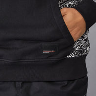PORSCHE FW QUOTED AOP OVERSIZED HOODY - black