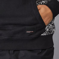 PORSCHE FW QUOTED AOP OVERSIZED HOODY - black