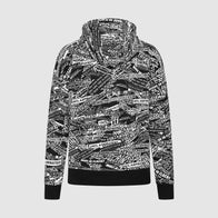 PORSCHE FW QUOTED AOP OVERSIZED HOODY - black