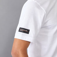 PORSCHE FW MENS STRIPE POLO - white