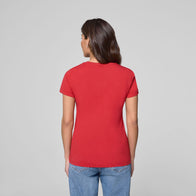 SF FW WOMENS LARGE SHIELD TEE - red