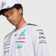 MAPF1 AUTH MENS DRIVER LS TEE - white