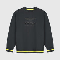 AMF1 FW LOGO STEALTH CREW SWEAT - True Black