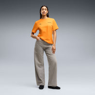 ML LS Graphic Tee - Papaya