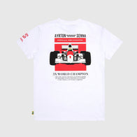 SENNA FW MENS F1 CAR TEE - White