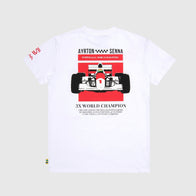 SENNA FW MENS F1 CAR TEE - White