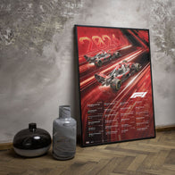F1 FW 2026 CALENDAR POSTER - Red