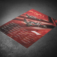 F1 FW 2026 CALENDAR POSTER - Red