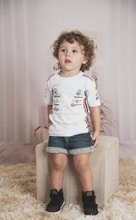 F1 Mercedes Racing Shirt Hamilton jersey 100% cotton - White Edition - baby & toddler shirt image 5