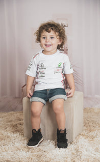 F1 Mercedes Racing Shirt Hamilton jersey 100% cotton - White Edition - baby & toddler shirt image 7